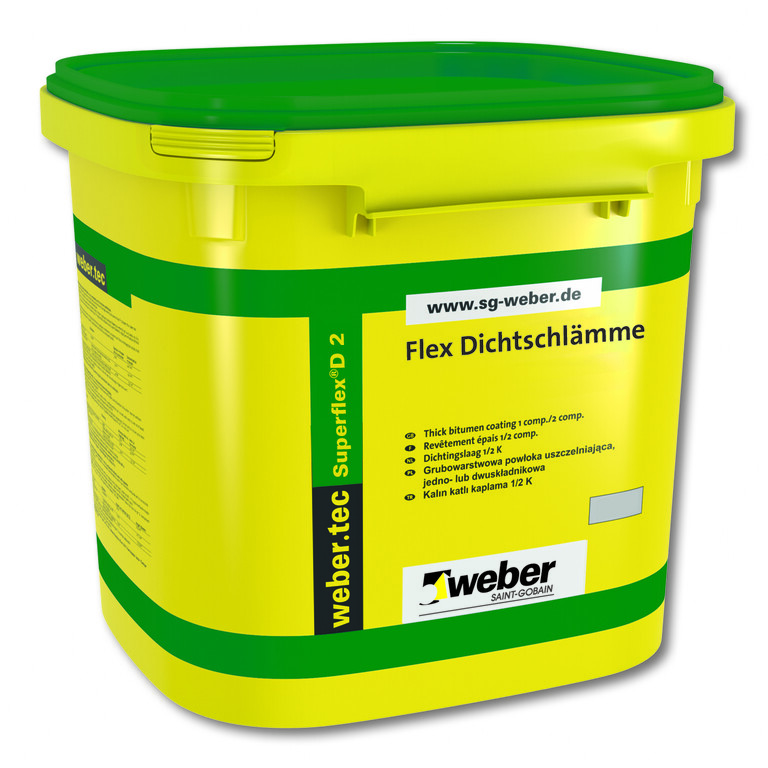 weber.tec Superflex D 2 | Dvikomponentė labai elastinga cementinė ...